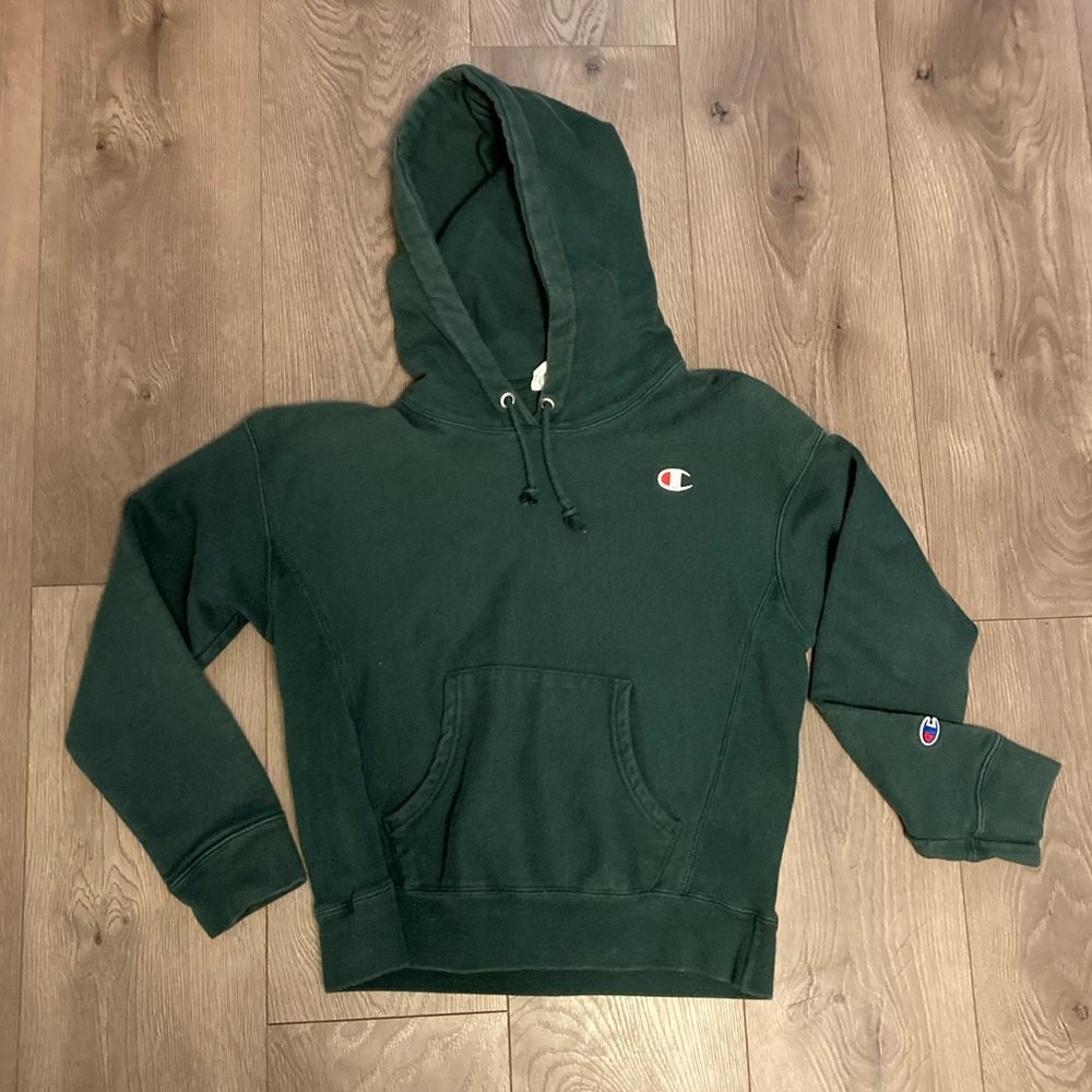 Champion Reverse Weave Green Pullover Womens
Hoodie
